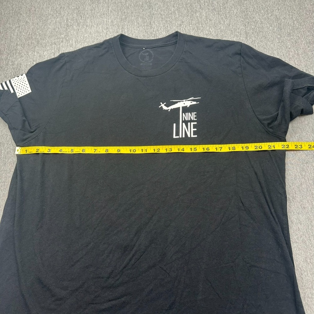 Nine Line Apparel American Flag Short Sleeve Tshirt Mens XL Black Veteran - Picture 6 of 14